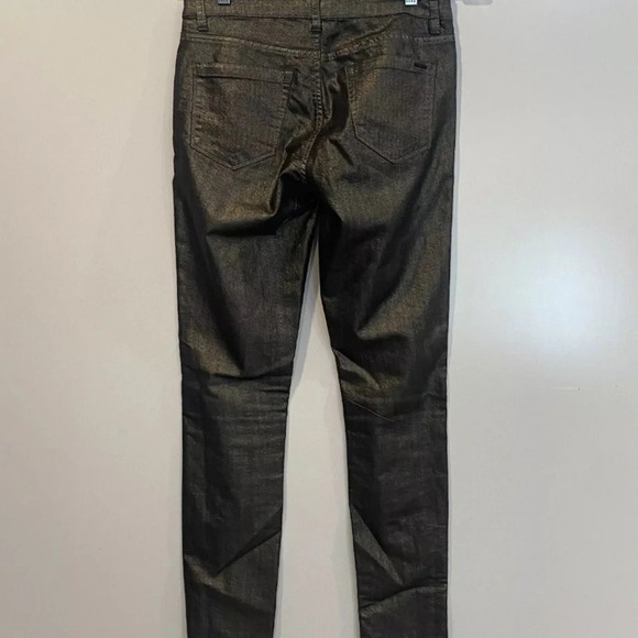 Cache Gold Metallic Jeans‎ Pants Womens Size 2 (598) - Picture 2 of 5